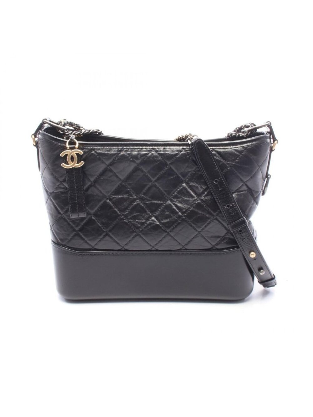 Chanel Shoulder Bag Gabrielle de Chanel Large Hobo Black Leather Chain